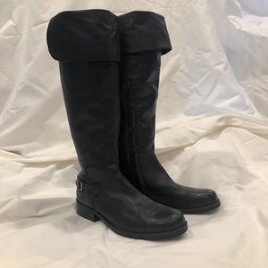Tall Black Leather Boots